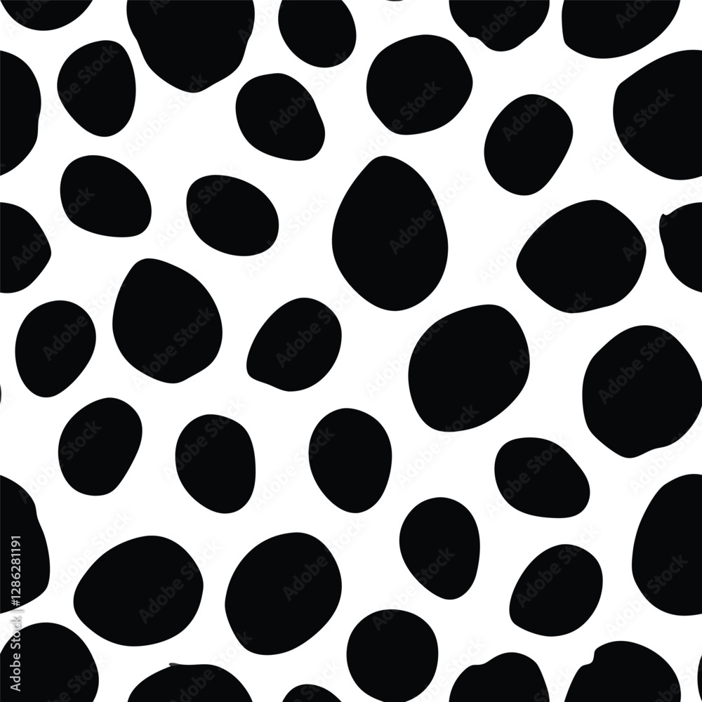 Dalmatian skin Pattern illustration Vector, animal print background
