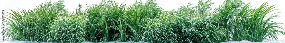 Obraz premium Green field frame against a background, featuring a transparent edge of green grass