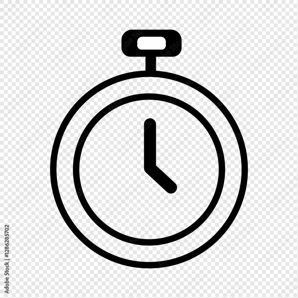 Editable stroke width.Wall clock, linear style icon. Simple round wall clock. Editable stroke width.Wall clock, linear style icon. Simple round wall clock.