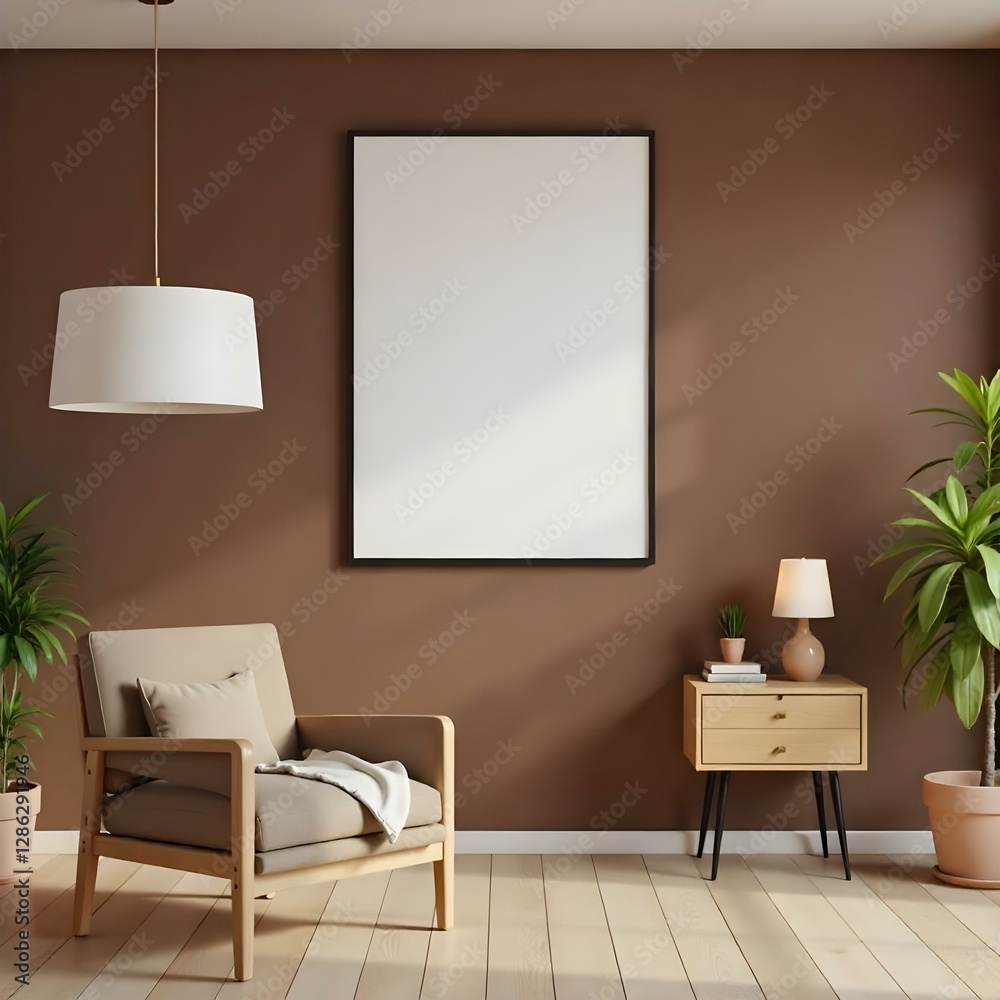 The style is the 3D model with octane render volumetric, highly detailed for videogame design. A brown armchair with a white blanket, a wooden nightstand with a lamp , The style is the 3D model with octane render volumetric, highly detailed for videogame design. A brown armchair with a white blanket, a wooden nightstand with a lamp ,