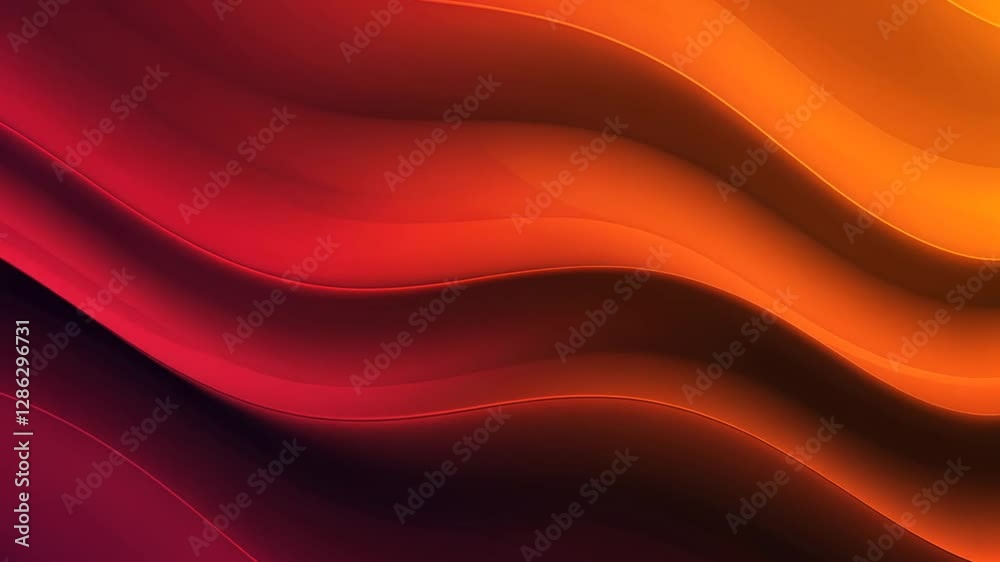Abstract Warm Hues: Red and Orange Wave Pattern Abstract Warm Hues: Red and Orange Wave Pattern