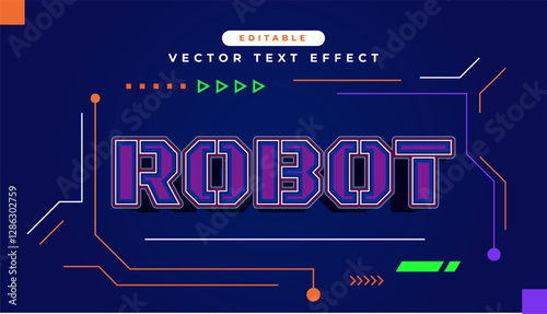 Robot style editable text effect