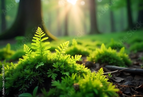 Growth and New Beginnings, This captivating photograph beautifully captures the stages of growth in a series of young plants emerging from rich, fertile soil. Bathed in soft sunlight