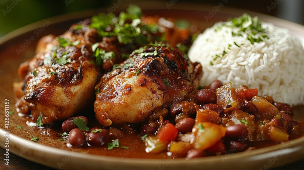 Savory Chicken Stew with Rice and Beans Savory Chicken Stew with Rice and Beans