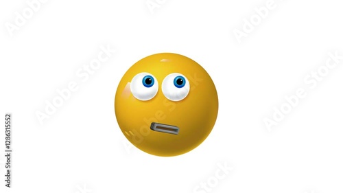 Funny emoji gives out money like an ATM, humor, animation