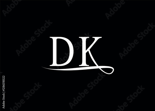 DK logo desing and monogram logo

