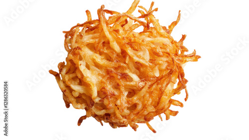 Obraz na płótnie Crispy golden hash browns piled together on a clean surface ready to be served at breakfast or brunch w salonie