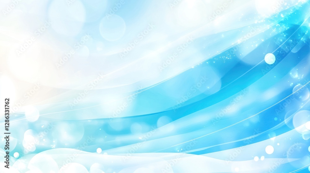 Abstract Blue Waves Soft Light Bokeh Background Design Abstract Blue Waves Soft Light Bokeh Background Design