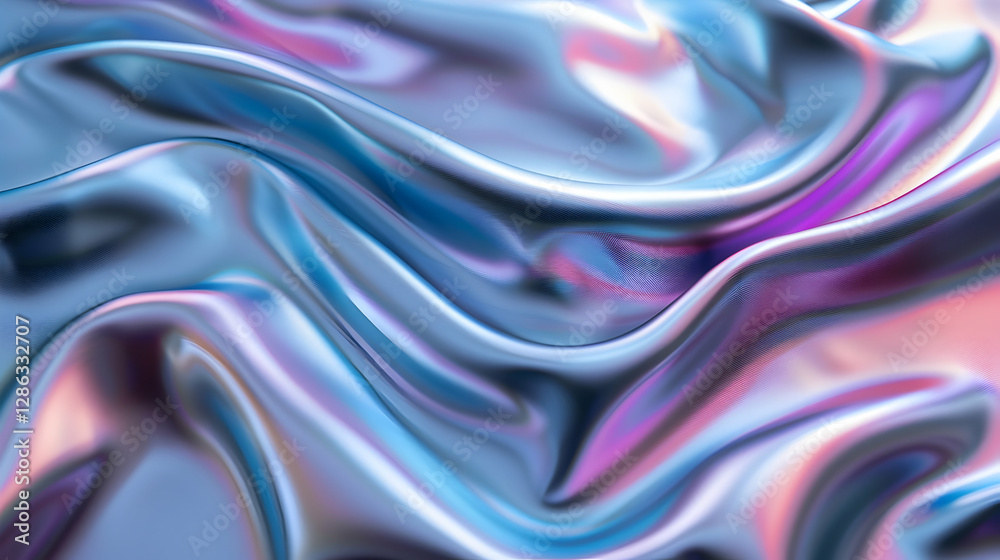 Obraz premium Abstract Background - Iridescent Flowing Fabric Texture