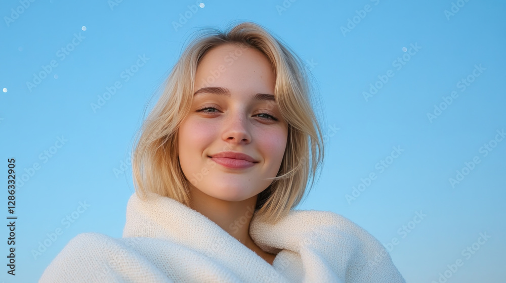 French woman wearing traditional Muslim hijab with star light for Eid al-Adha mubarak background French woman wearing traditional Muslim hijab with star light for Eid al-Adha mubarak background
