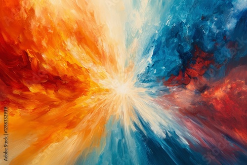 Wallpaper Mural A radiant explosion of light and color, symbolizing energy and motion Torontodigital.ca