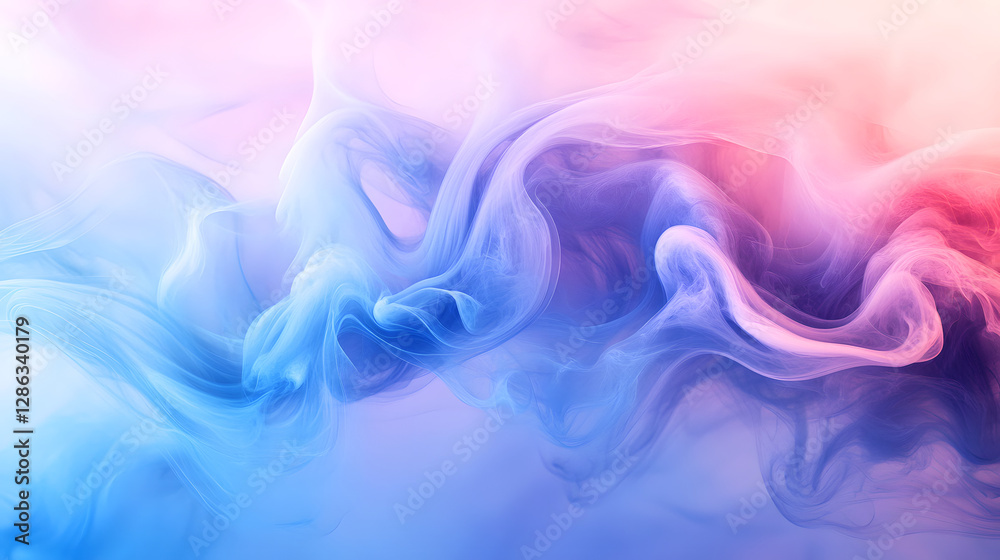 Dreamy Ink Swirls - Ethereal Pink Violet and Blue Smoky Blend Dreamy Ink Swirls - Ethereal Pink Violet and Blue Smoky Blend