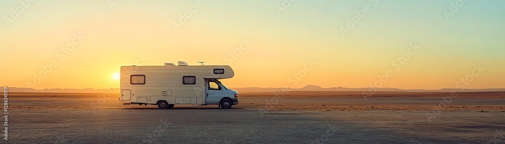 An RV in the desert An RV in the desert