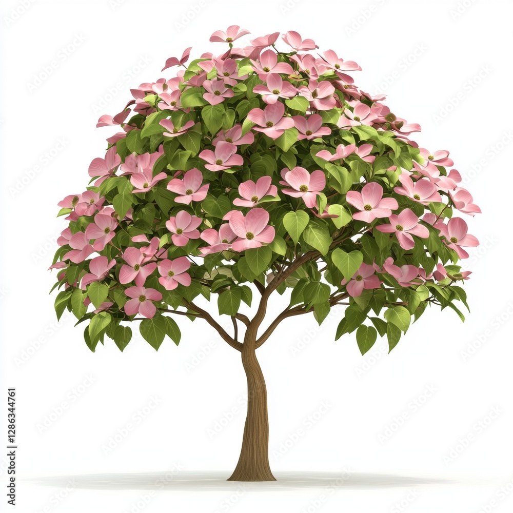 Fototapeta premium Dogwood tree isolated on white background