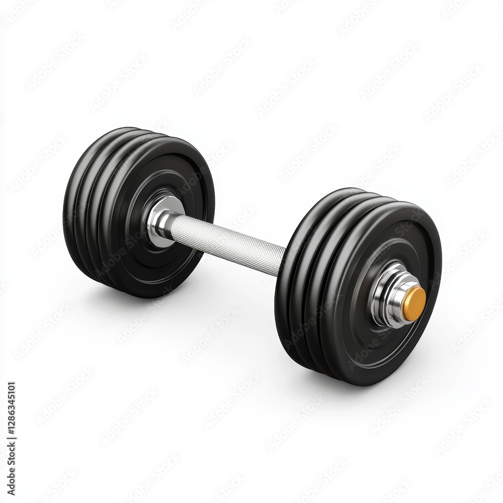 Dumbbell for fitness training isolated on white background Dumbbell for fitness training isolated on white background