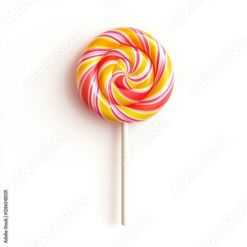 Wallpaper Mural Lollipop with a swirl pattern isolated on white background Torontodigital.ca