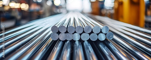 The shaping process of steel bars in a rolling mill.