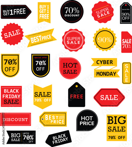 set of discount labels