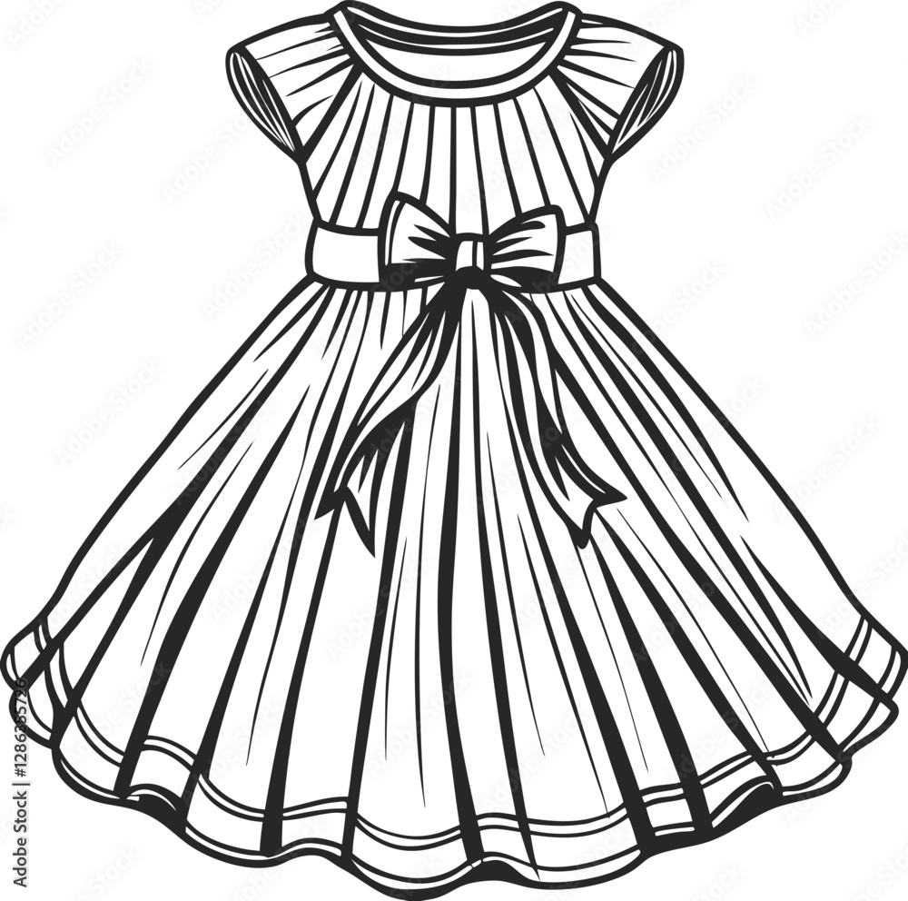 Obraz premium vector illustration of a wedding dress