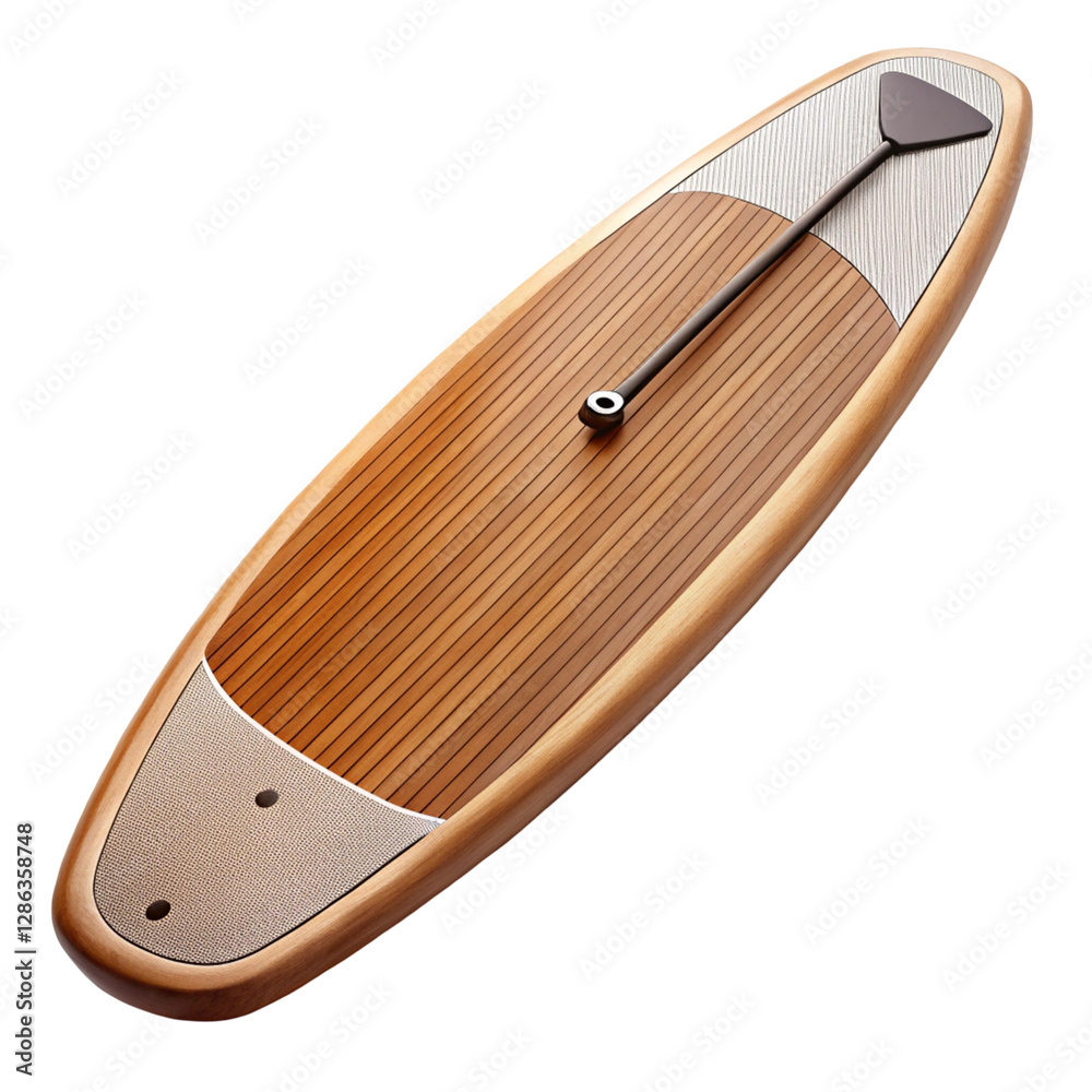Wooden paddle board isolated on transparent background
Wooden paddle board isolated on transparent background
