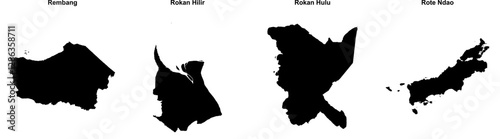 Rembang, Rokan Hilir, Rokan Hulu, Rote Ndao outline maps