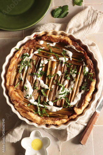 tarte tatin de poireaux