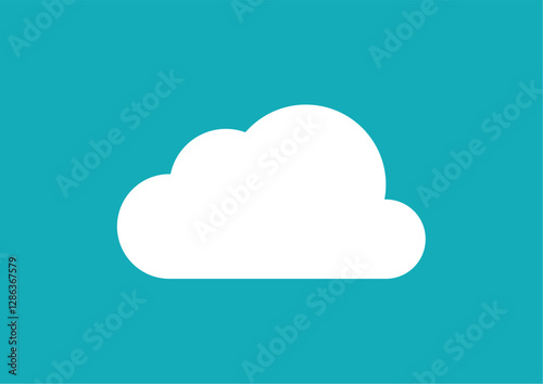 White Cloud in Blue Sky Background