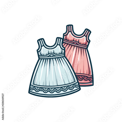 fashion dress in a white