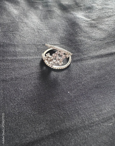 diamonds ring on black