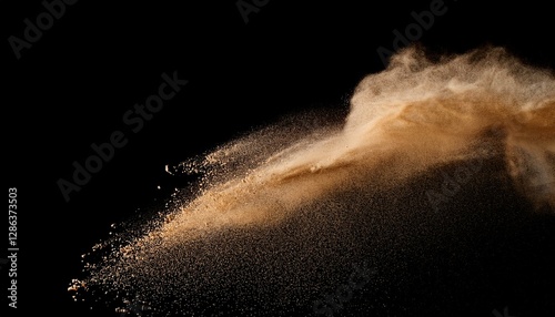 sand dust on transparent background