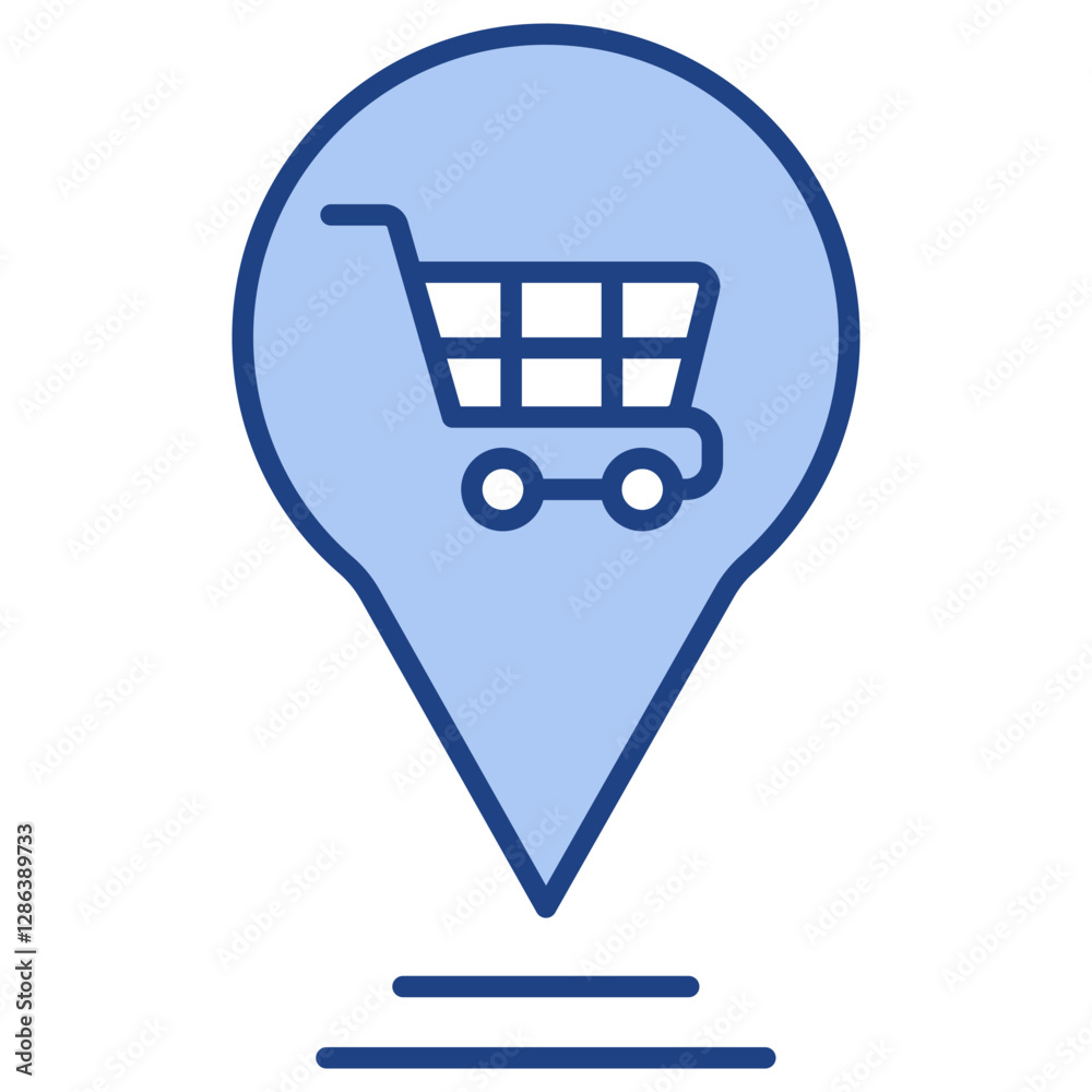 Market Positioning Blue Icon