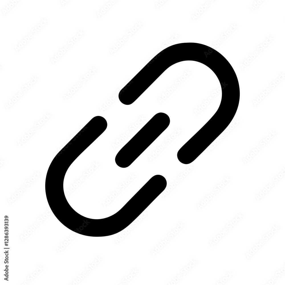Stylish link icon in black and white for digital communication and technology concepts Stylish link icon in black and white for digital communication and technology concepts