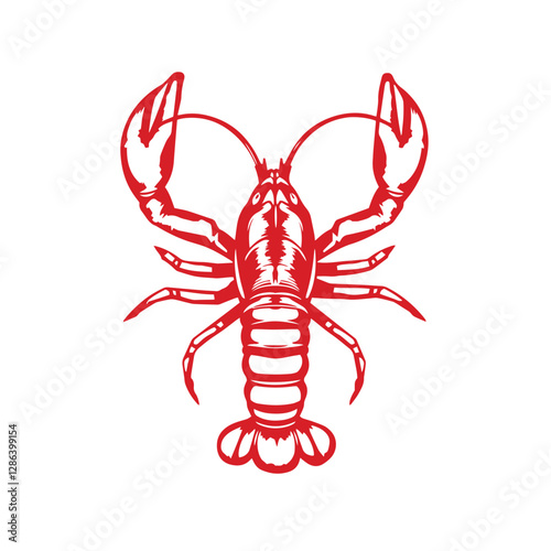 Crayfish prawn shrimp lobster seafood logo design inspiration symbol vector illustration.