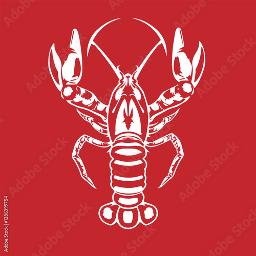 Crayfish prawn shrimp lobster seafood logo design inspiration symbol vector illustration.