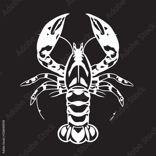 Crayfish prawn shrimp lobster seafood logo design inspiration symbol vector illustration.