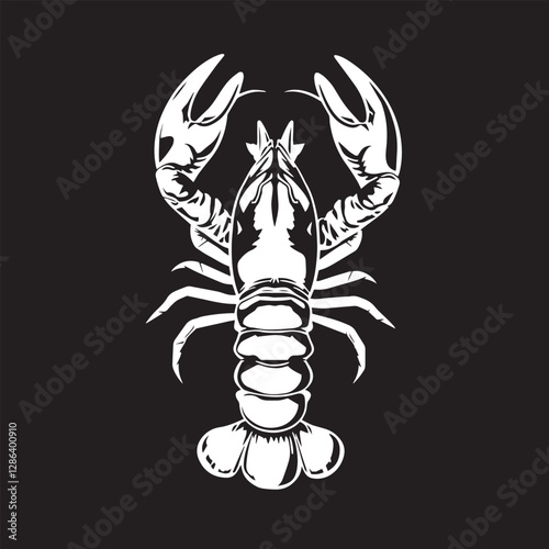 Crayfish prawn shrimp lobster seafood logo design inspiration symbol vector illustration.