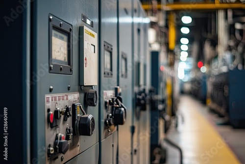 Ultra Hd Visual of Low Voltage Switchgear at Power Plant