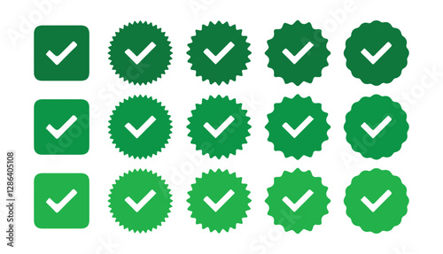 Verified badge icon tick symbol vector approved check mark icon. Profile verification icon. Vector. Illustration EPS 10