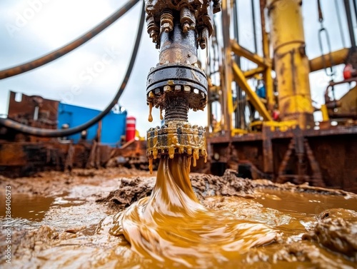 Semi-submersible rig provides the backdrop for drilling activities.