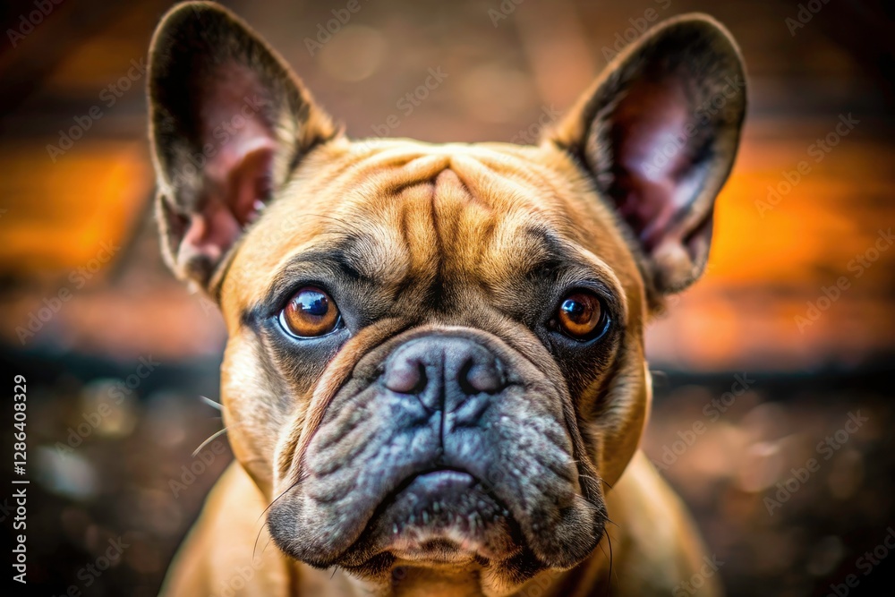 Obraz premium French Bulldog Close Up: Adorable Puppy Dog Face, Breed Portrait Photography