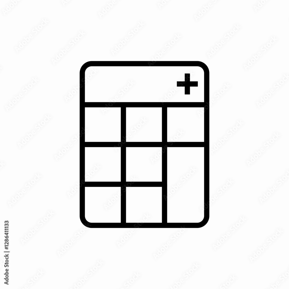 Calculator financial tool icon vector sign Calculator financial tool icon vector sign