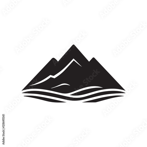Abstract Mountain Silhouette – Artistic Landscape EPS Design
