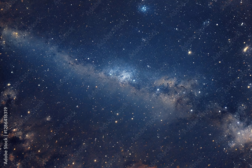 Fototapeta premium Captivating Space Photograph Featuring Brilliant Star Cluster Nebula