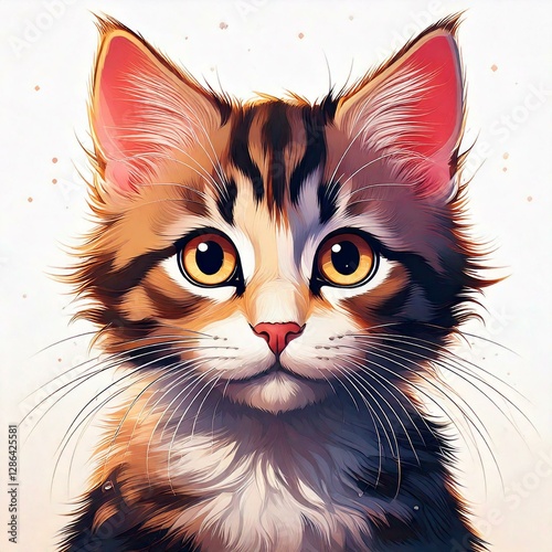 子猫の顔　クローズアップ　ミヌエット