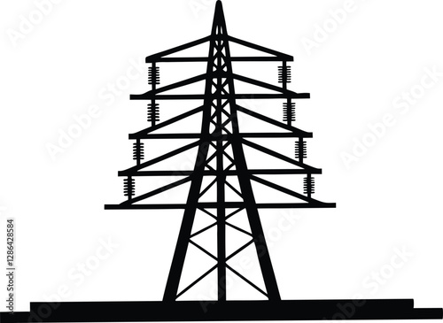 Electricity tower silhouette,Electricity tower vector iocn,Electricity tower clipart