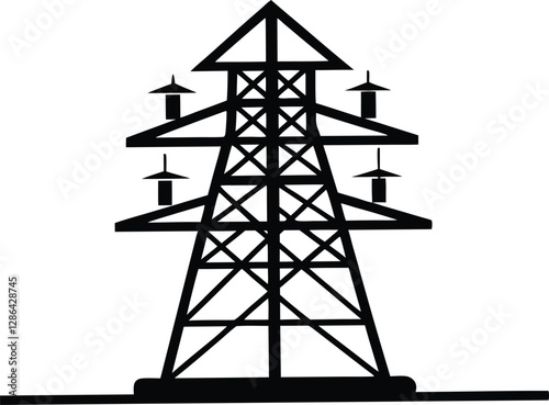 Electricity tower silhouette,Electricity tower vector iocn,Electricity tower clipart