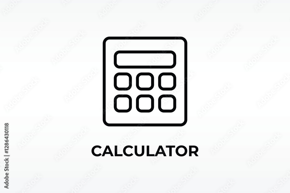 Calculator Vector, Icon Or Logo Sign Isolated Symbol Illustration Calculator Vector, Icon Or Logo Sign Isolated Symbol Illustration