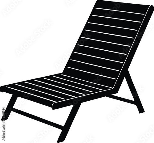Simple Sun lounger Silhouette,patio chair  silhouette