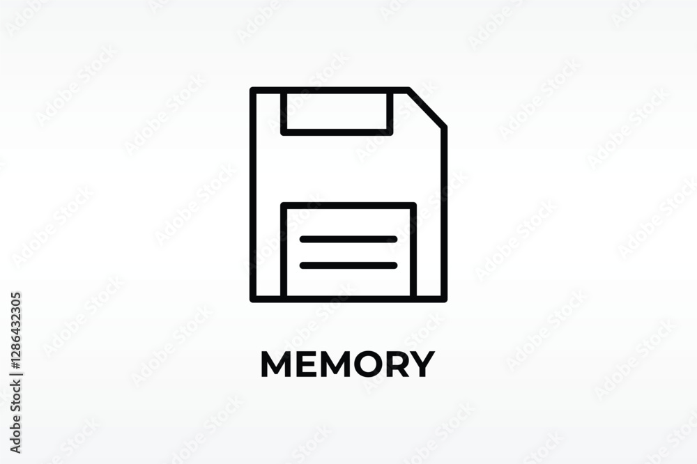 Memory Vector, Icon Or Logo Sign Isolated Symbol Illustration Memory Vector, Icon Or Logo Sign Isolated Symbol Illustration