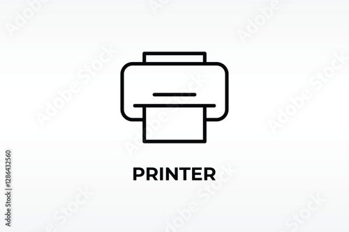 Printer Vector, Icon Or Logo Sign Isolated Symbol Illustration